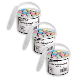 Jumbo Sidewalk Chalk - 20 Per Set, 3 Sets