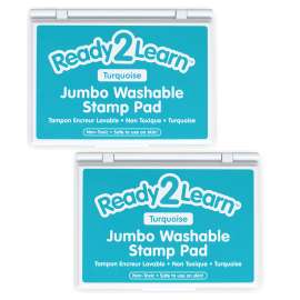 Jumbo Washable Stamp Pad - Turquoise - 6.2"L x 4.1"W - Pack of 2