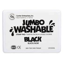 Jumbo Washable Unscented Stamp Pad - Black - 6.2"L x 4.1"W