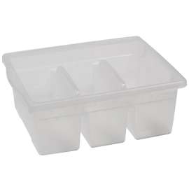Leveled Reading Large Divided Book Tub, Clear