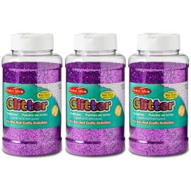 Creative Arts Glitter, 1 lb. Bottle, Purple, Pack of 3
