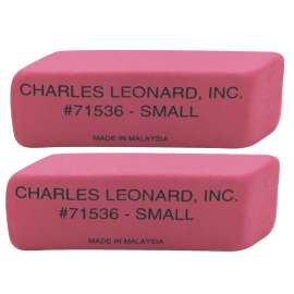Natural Rubber Pink Wedge Eraser, Small, 36 Per Pack, 2 Packs