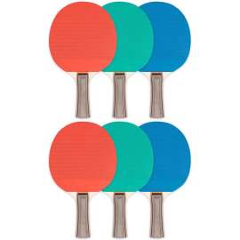 Rubber Face Table Tennis Paddle, 5-Ply, Pack of 6