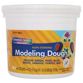 Modeling Dough, 8 Assorted Colors, 4 oz. Per Piece, 8 Pieces
