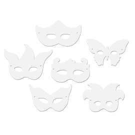 Die-Cut Paper Masks, Mardi Gras Assortment, Assorted Sizes, 24 Pieces