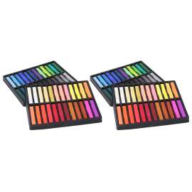 Square Artist Pastels, 48 Assorted Colors, 2.38" x 0.38" x 0.38", 48 Pieces Per Pack, 2 Packs