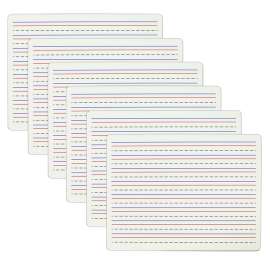 Two-Sided Dry Erase Lapboard, Lined on One Side, Pack of 6