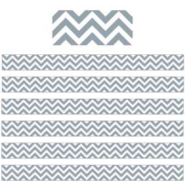 Slate Gray Chevron Border, 35 Feet Per Pack, 6 Packs