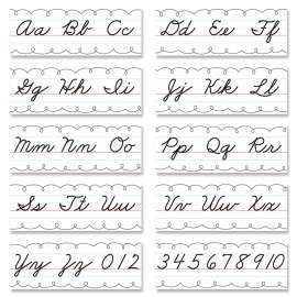Cursive Alphabet Line Bulletin Board Set