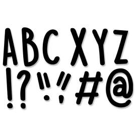 Casual Black 5 Inch Designer Letters, 191 Pieces