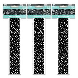 Messy Dots on Black EZ Border, 48 Feet Per Pack, 3 Packs