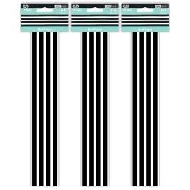 Black Stripes EZ Border, 48 Feet Per Pack, 3 Packs