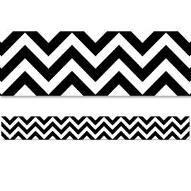 Black Chevron EZ Border, 48 Feet