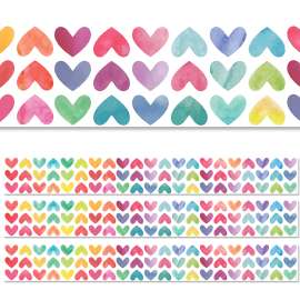 Colorful Hearts EZ Border, 48 Feet, 3 Packs
