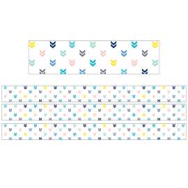 Calm & Cool Colorful Mini Chevrons EZ Border, 48 Feet Per Pack, 3 Packs