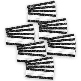 Messy Dots on Black Name Plates, 9-1/2" x 3-1/4", 36 Per Pack, 6 Packs