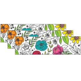 Bright Blooms Doodly Blooms EZ Border, 48 Feet Per Pack, 3 Packs