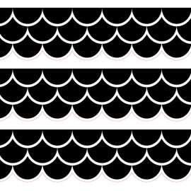 Black Scallops EZ Border, 48 Feet Per Pack, 3 Packs