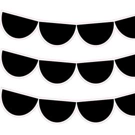 Black Half-Dots EZ Border, 48 Feet Per Pack, 3 Packs