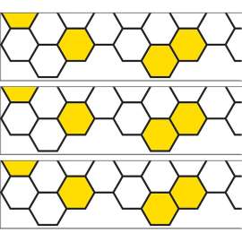 Busy Bees Honeycomb EZ Border, 48 Feet Per Pack, 3 Packs