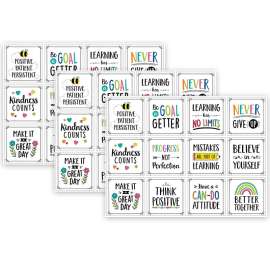 Positive Mindset 10" Designer Cut-Outs, 12 Per Pack, 3 Packs