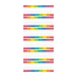 Rainbow Scallops Name Plates, 36 Per Pack, 6 Packs