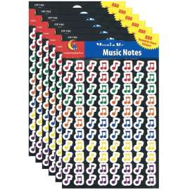 Music Notes Hot Spots Stickers, 880 Per Pack, 6 Packs