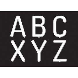 White Letter Board 2" Uppercase Letter Stickers, 78 Pieces