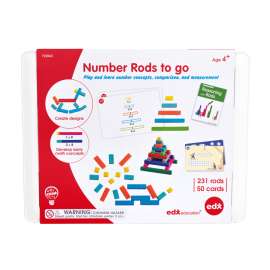 Number Rods to Go - 231 Number Rods - 50 Double-Sided Activity Cards + Activity Book