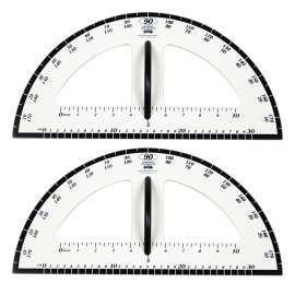 Dry Erase Magnetic Protractor, Pack of 2