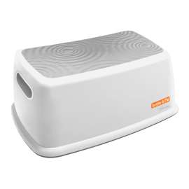 Toddler & Me Step Stool, Gray/White