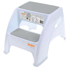 Toddler & Me 2-Step Stool, Gray/White