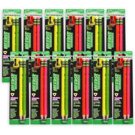 My First® Tri-Write Wood-Cased Pencils, Neon Assorted, 2 Per Pack, 12 Packs