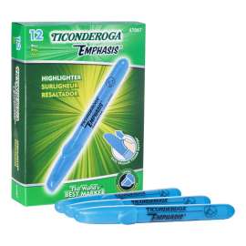 Emphasis Highlighters, Desk Style, Chisel Tip, Blue, Pack of 12