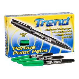 Trend Porous Point Pens, 12 Count, Green