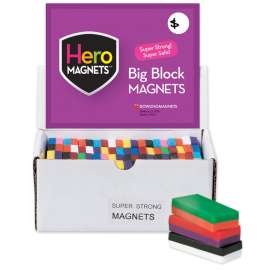 Hero Magnets Block Magnets, Display Box of 40