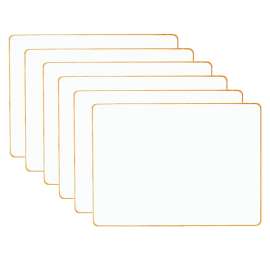 Double-sided Magnetic Dry-Erase Board, Blank, Pack of 6