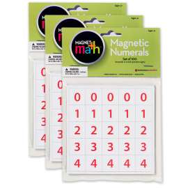Magnet Numerals Set, 10 Per Set, 3 Sets