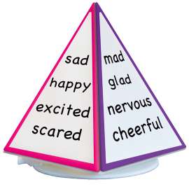 Spin & Write Pyramid Rotating 4-Sided Dry-Erase Board