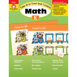 Take It to Your Seat Math Centers Book, Grade K