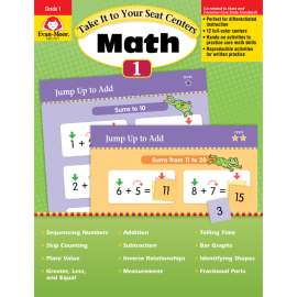 Take It to Your Seat Math Centers Book, Grade 1