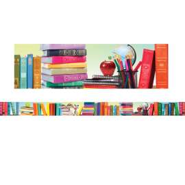 Book Parade Straight Border Trim, 35 Feet
