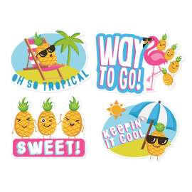 Jumbo Scented Stickers, Pineapple, Pack of 12
