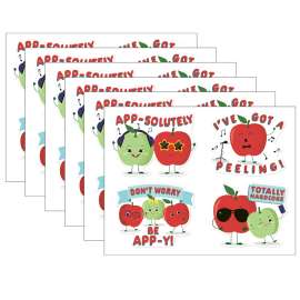 Jumbo Scented Stickers, Apple, 12 Per Pack, 6 Packs