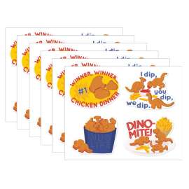 Jumbo Scented Stickers, Chicken Nuggets, 12 Per Pack, 6 Packs