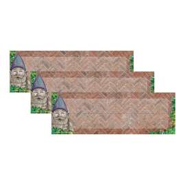 Curiosity Garden Self-Adhesive Name Plate, 9-5/8" x 3-1/4", 36 Per Pack, 3 Packs