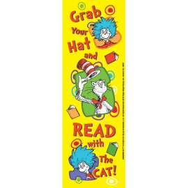 Dr. Seuss Grab Your Hat Bookmarks, Pack of 36