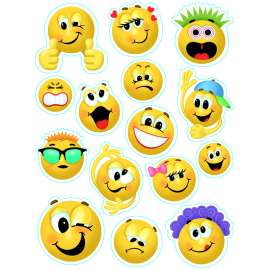 Emoticons Window Clings, 1 Sheet