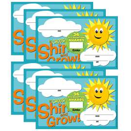 Growth Mindset Choosing to Shine & Grow Recognition Award, 36 Per Pack, 6 Packs