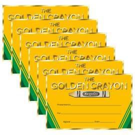 Crayola® Gold Crayon Recognition Award, 36 Per Pack, 6 Packs